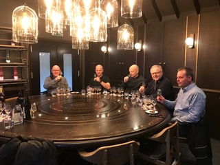 A group of whisky enthusiasts from Denmark at Glendronach Distillery