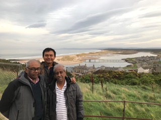 Nalla and his friends from Singapore, enjoying the scenery as well as the distilleries